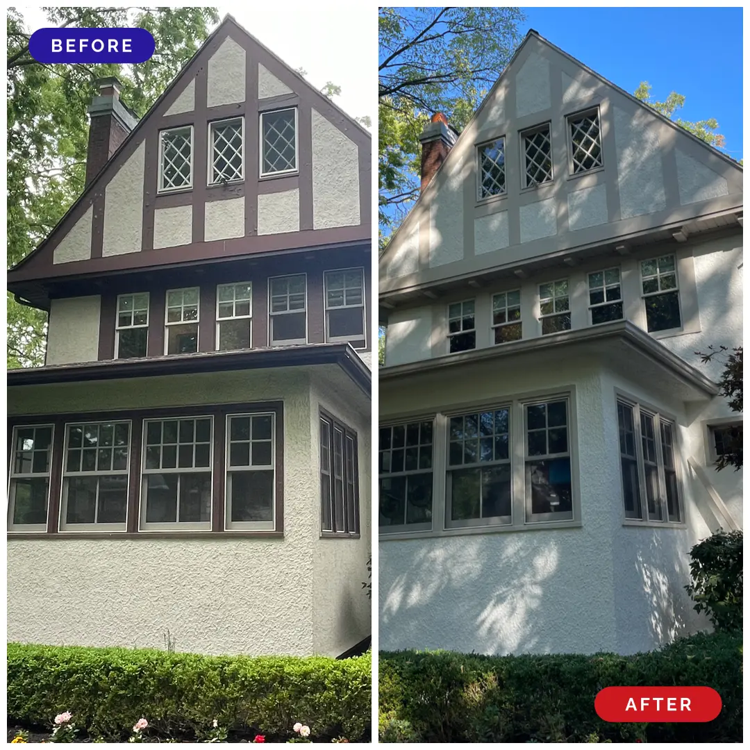 exterior before and after painting